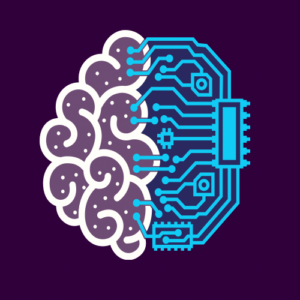 Image of a brain with a computer chip