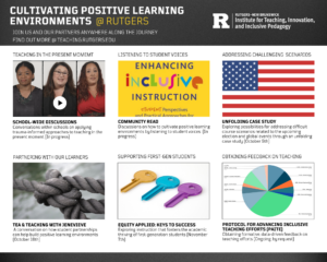 Various inclusive teaching events focused on cultivating positive learning environments