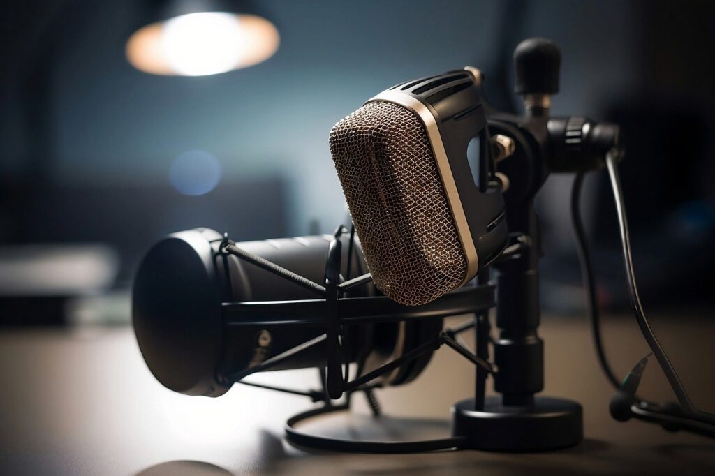 Microphones on a table 