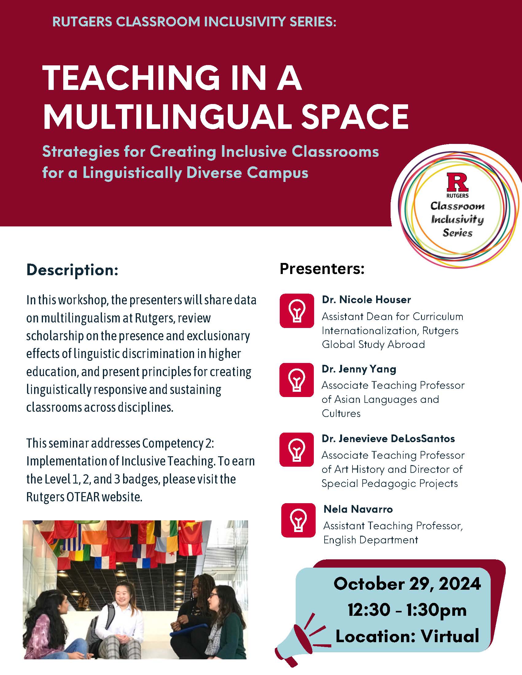 Teaching in a multilingual space promotional flyer