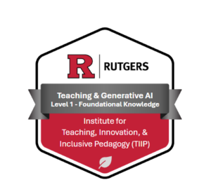 badge for milestone 1 of teaching and genai pathways